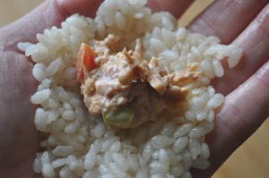 Making a sushi ball